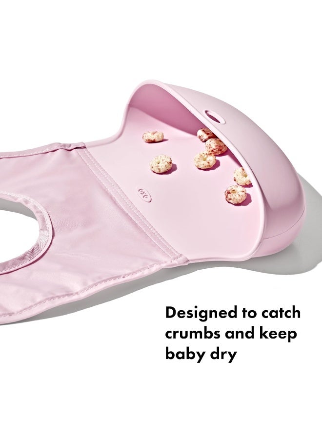 OXO Tot Roll-Up Bib - 2 Pack - Drizzle and Blossom - Image 3