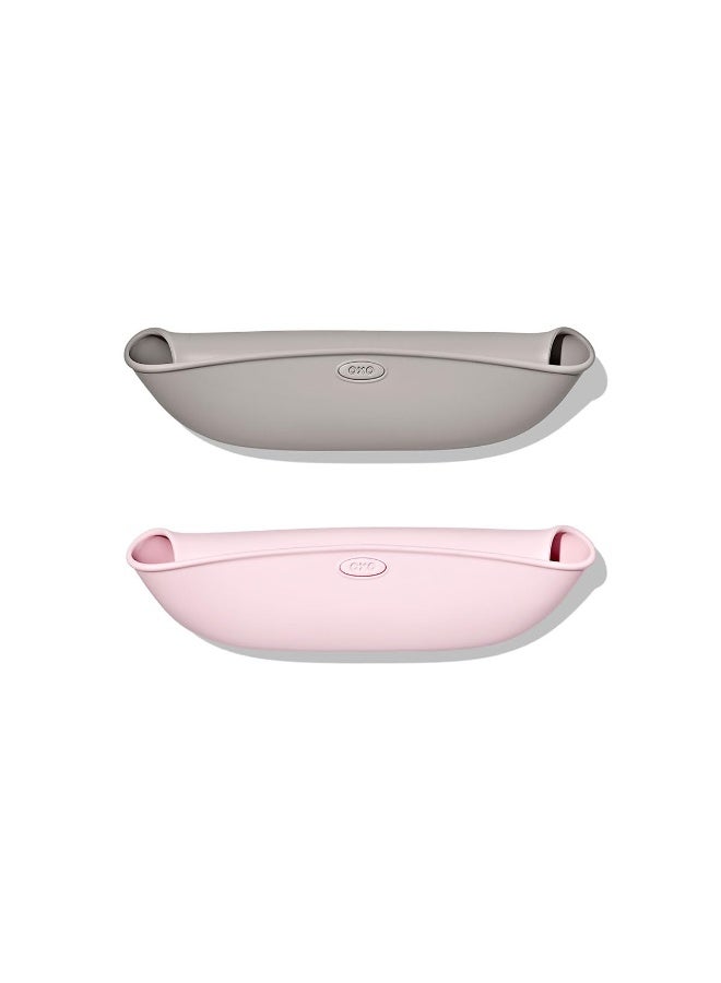 OXO Tot Roll-Up Bib - 2 Pack - Drizzle and Blossom - Image 2