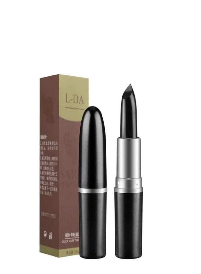 avyaan Professional Hair Color Touch Up Stick One-Time Dye Pencil Temporary Lipstick Non Toxic Crayon, Black, 1 Count - Image 1