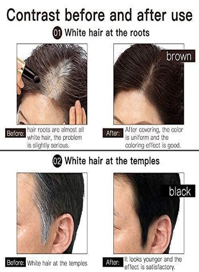 avyaan Professional Hair Color Touch Up Stick One-Time Dye Pencil Temporary Lipstick Non Toxic Crayon, Black, 1 Count - Image 4