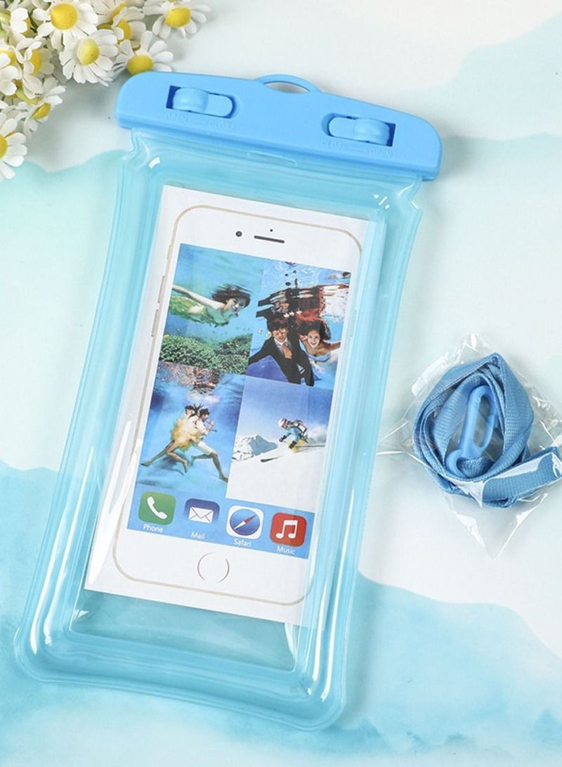 QUTOOB Waterproof Phone Pouch with Lanyard, Dustproof Dry Bag, Floating Water Bag For Mobiles, Perfect For Swimming, Underwater Enjoyment, Beach, Pools, Keeps Your Mobile Safe and Floating - Image 1