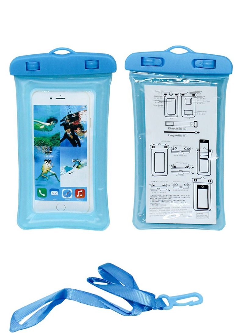 QUTOOB Waterproof Phone Pouch with Lanyard, Dustproof Dry Bag, Floating Water Bag For Mobiles, Perfect For Swimming, Underwater Enjoyment, Beach, Pools, Keeps Your Mobile Safe and Floating - Image 3