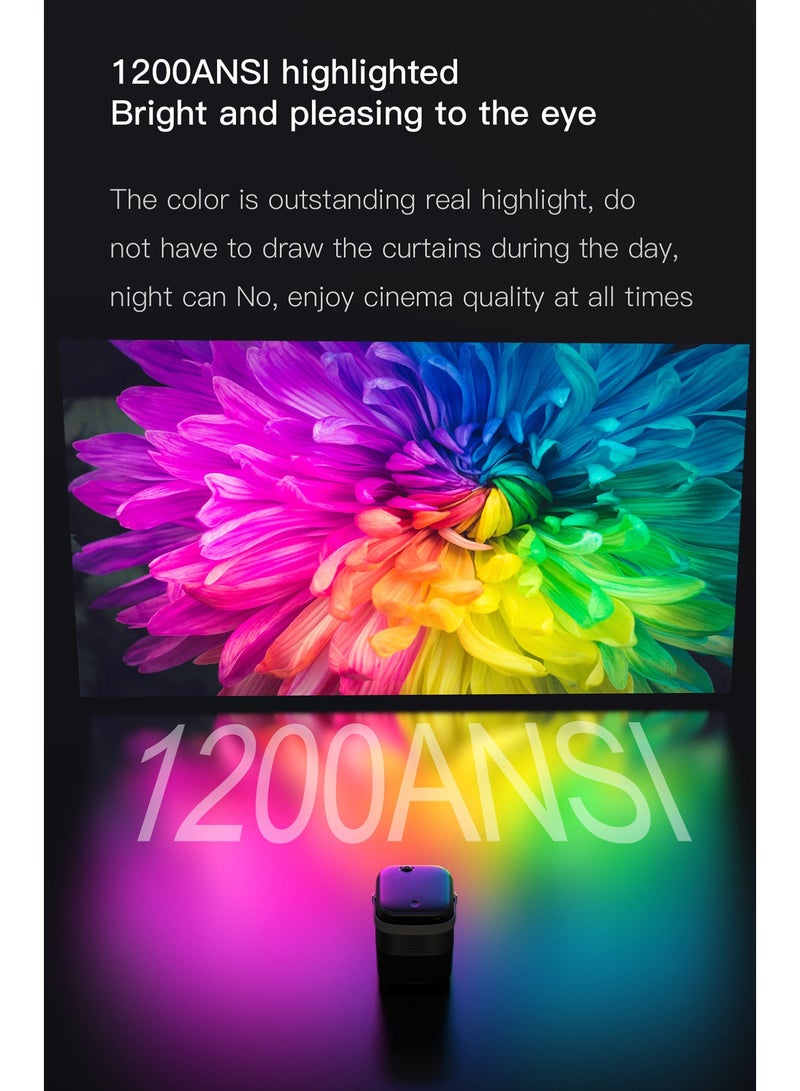 فيكوشا جهاز عرض أندرويد متعدد الوسائط 1080P HD 1200ANSI شاشة عرض ذكية واي فاي وبلوتوث HDMI لعبة تلفزيون منزلية مع جهاز تحكم عن بعد - Image 3