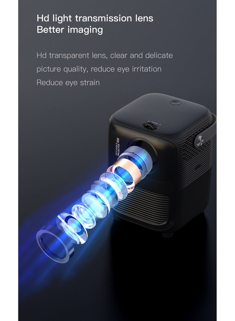 فيكوشا جهاز عرض أندرويد متعدد الوسائط 1080P HD 1200ANSI شاشة عرض ذكية واي فاي وبلوتوث HDMI لعبة تلفزيون منزلية مع جهاز تحكم عن بعد - Image 4