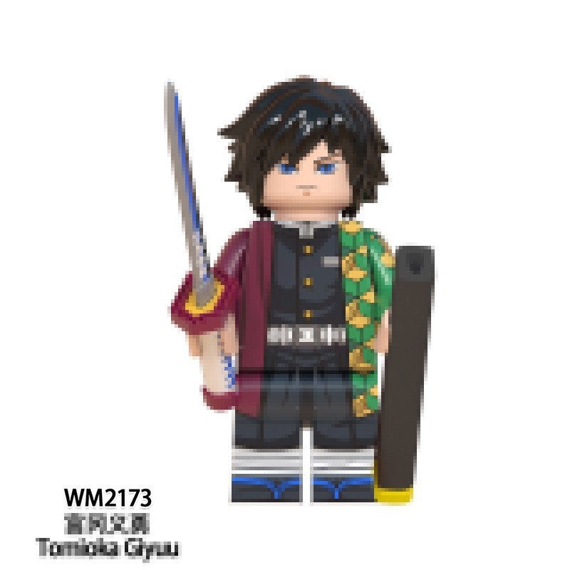 WM6116 Anime Demon Slayer Tanjiro Nezuko Inosuke Mini Figure Building Blocks Toy Set