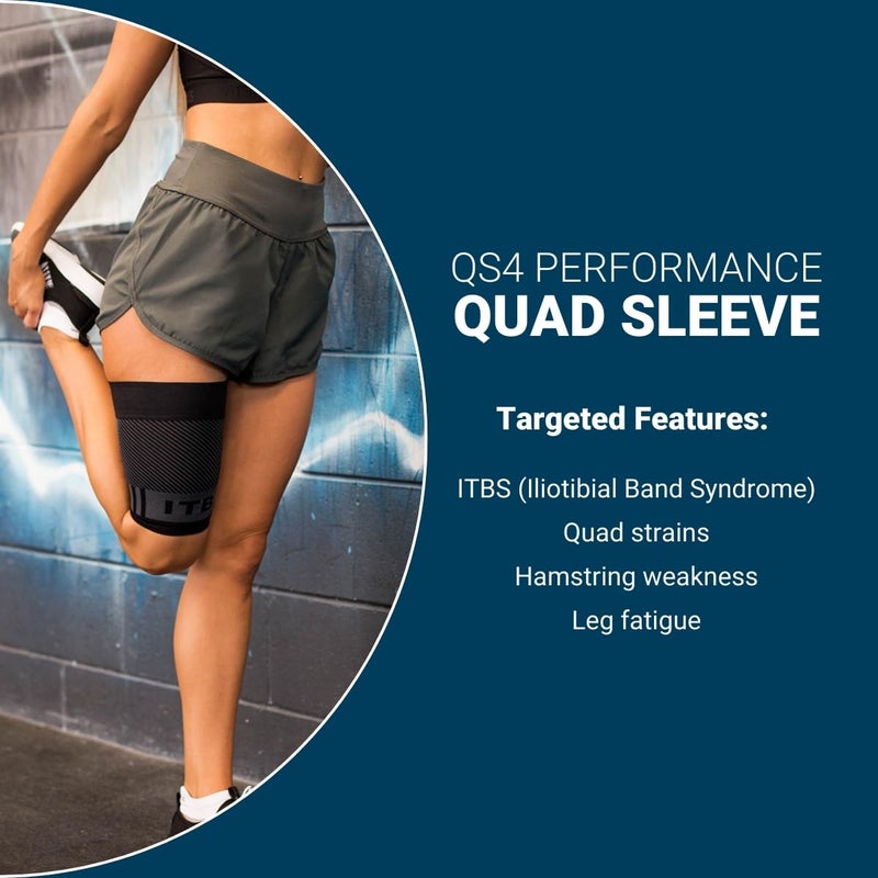 OS1st QS4 Compression Quad/Hamstring Sleeve with Iliotibial Band Brace for ITBS, hamstring pulls and weak quads and thighs - Image 3