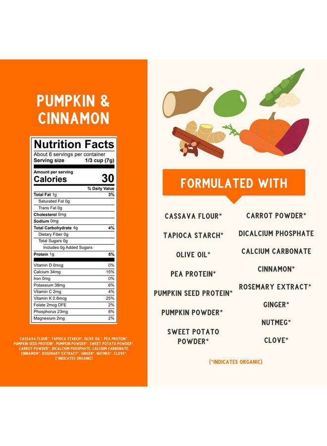 Serenity Kids 6+ Month Grain Free Puffs Toddler & Baby Snack - No Added Sugar - No Gluten or Rice - BPA & Allergen Free - With Organic Cassava, Veggies & Herbs - Pumpkin & Cinnamon - 6 Count - Image 1