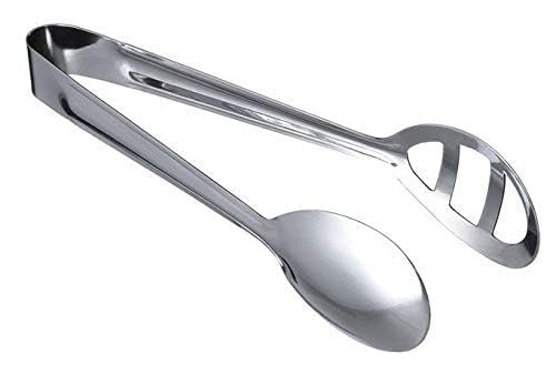 Dynore Stainless Steel Salad Tong and Stainless Steel Green Tea Filter/Coffee mesh/Loose Leaves Green Tea Filter/Unique Poha Strainer, 23.5 Centimeters - Image 3