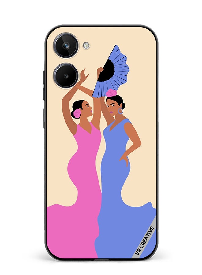 VR CREATIVE Protective Case Cover For Realme 10 Spanish Women Dancing Flamenco Design Multicolour - Image 1