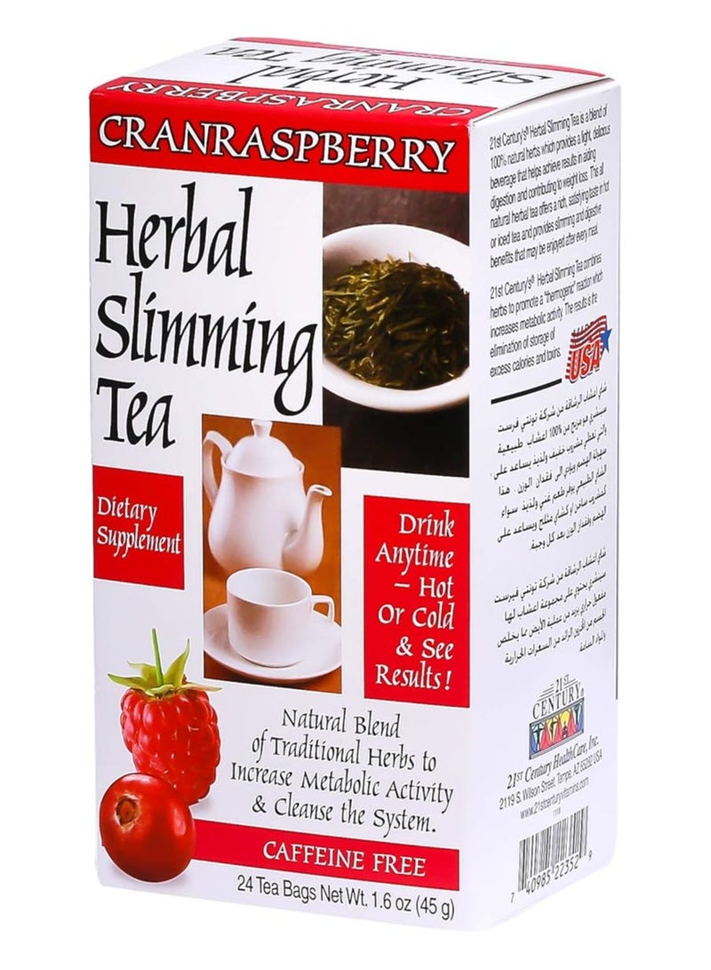 21st Century 21st Century Herbal Slimming Tea CranRaspberry – Natural Herbal Detox, 24 Tea Bags  - Image 3