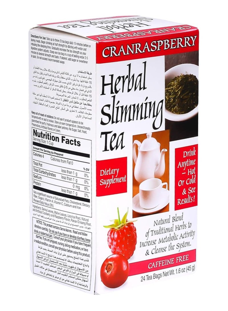 21st Century 21st Century Herbal Slimming Tea CranRaspberry – Natural Herbal Detox, 24 Tea Bags  - Image 2