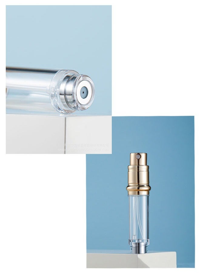 ماركة غير محددة - زجاجات عطر فارغة قابلة لإعادة التعبئة، رذاذ عطر، رذاذ عطر صغير محمول قابل لإعادة الملء، رذاذ زجاجة عطر للسفر، مقاوم للتسرب، جلد فاخر، 5 مل (أسود) - Image 1