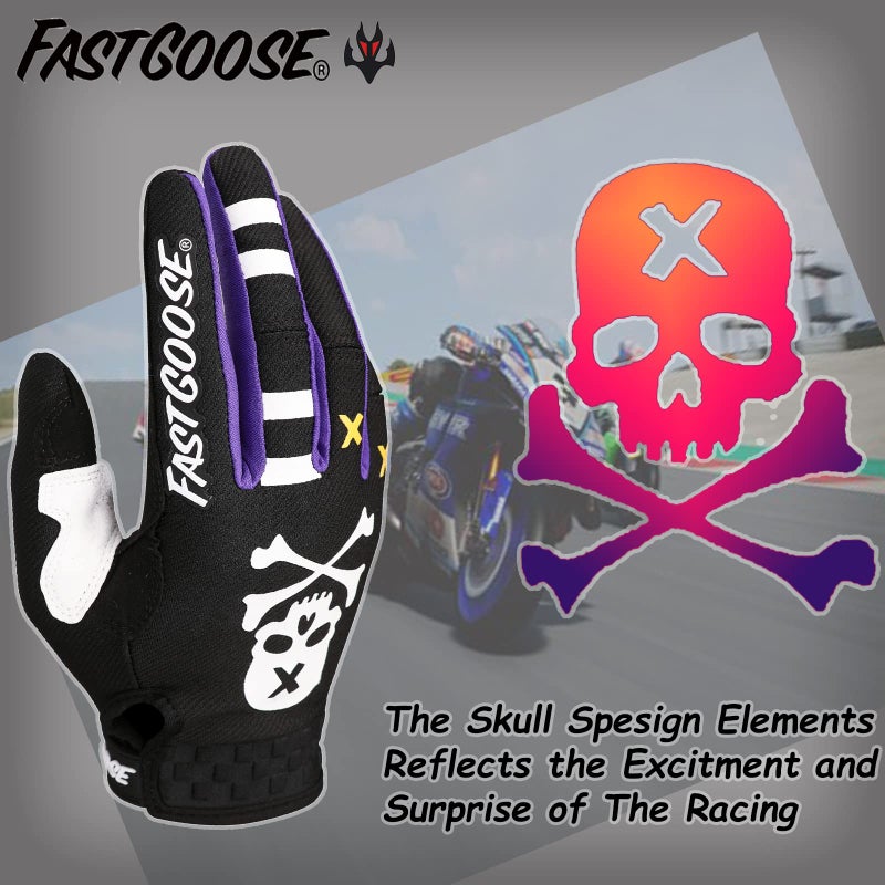 FASTGOOSE Dirt Bike Motocross Gloves - Motorbike Riding Bike Gloves for Off Road Racing & Sports (Black, Large) - Image 4