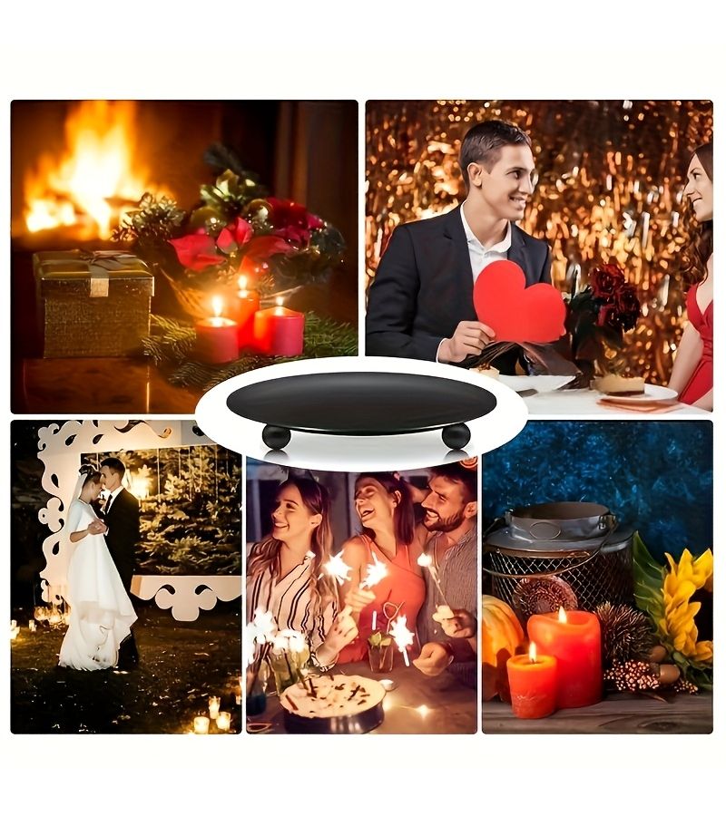 4 Pcs Black Iron Candlestick For Wedding Party Holiday Dining Table Decoration Art Gift - Image 2