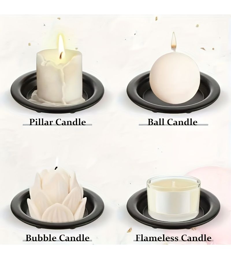 4 Pcs Black Iron Candlestick For Wedding Party Holiday Dining Table Decoration Art Gift - Image 4