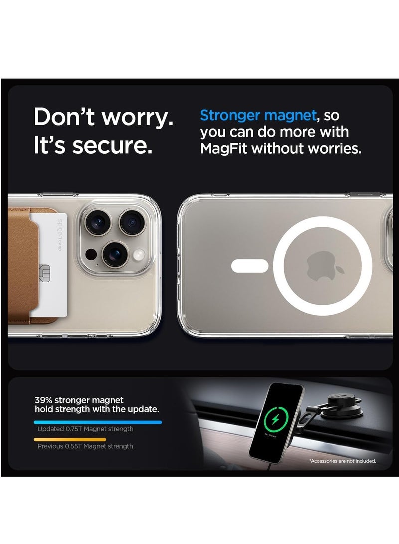 DUSALA IPhone 15 Pro Clear Magnetic Cover, MagSafe Compatible, Hybrid Protective, Crystal Clear Back Case, Shockproof Silicone Frame, Slim Transparent Case (iPhone 15 Pro) - Image 2