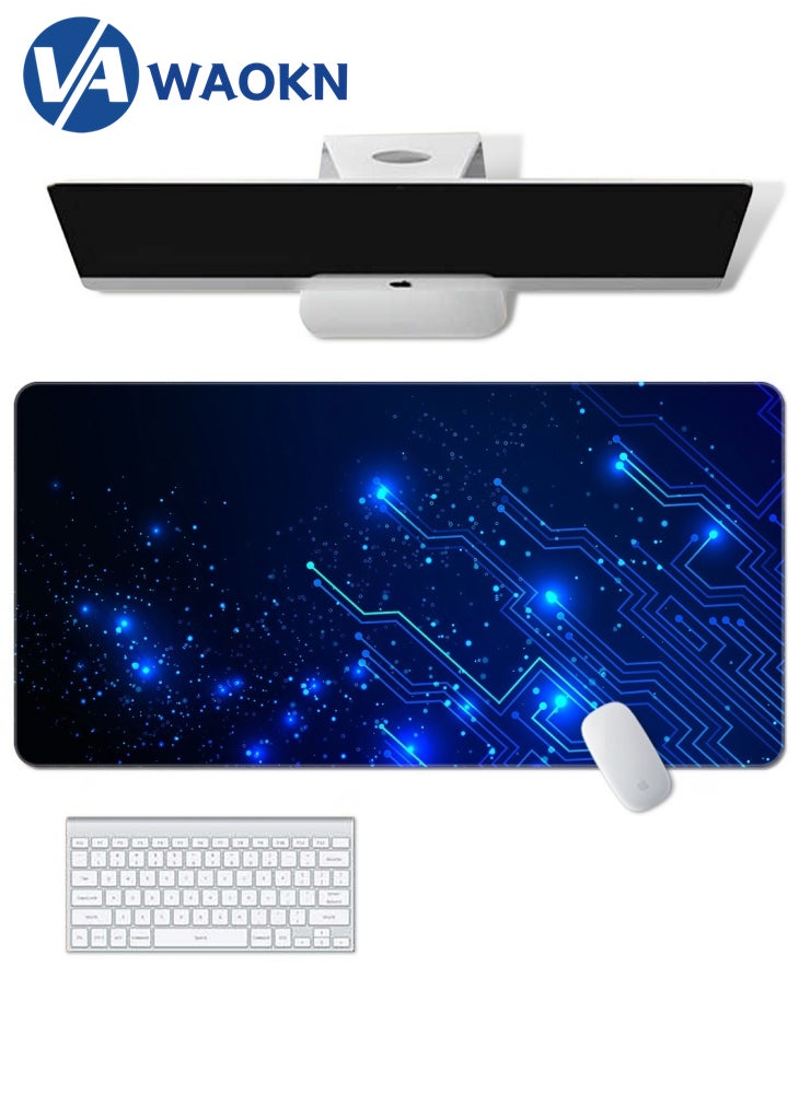 WAOKN Large Gaming Mouse Pad XL Anti-Skid Mousepad Large Keyboard Mouse Pad Desk Mat with Stitched Edges Super Creative MousePad 