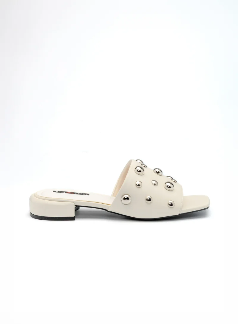Bata Studded Flat Slide Sandals