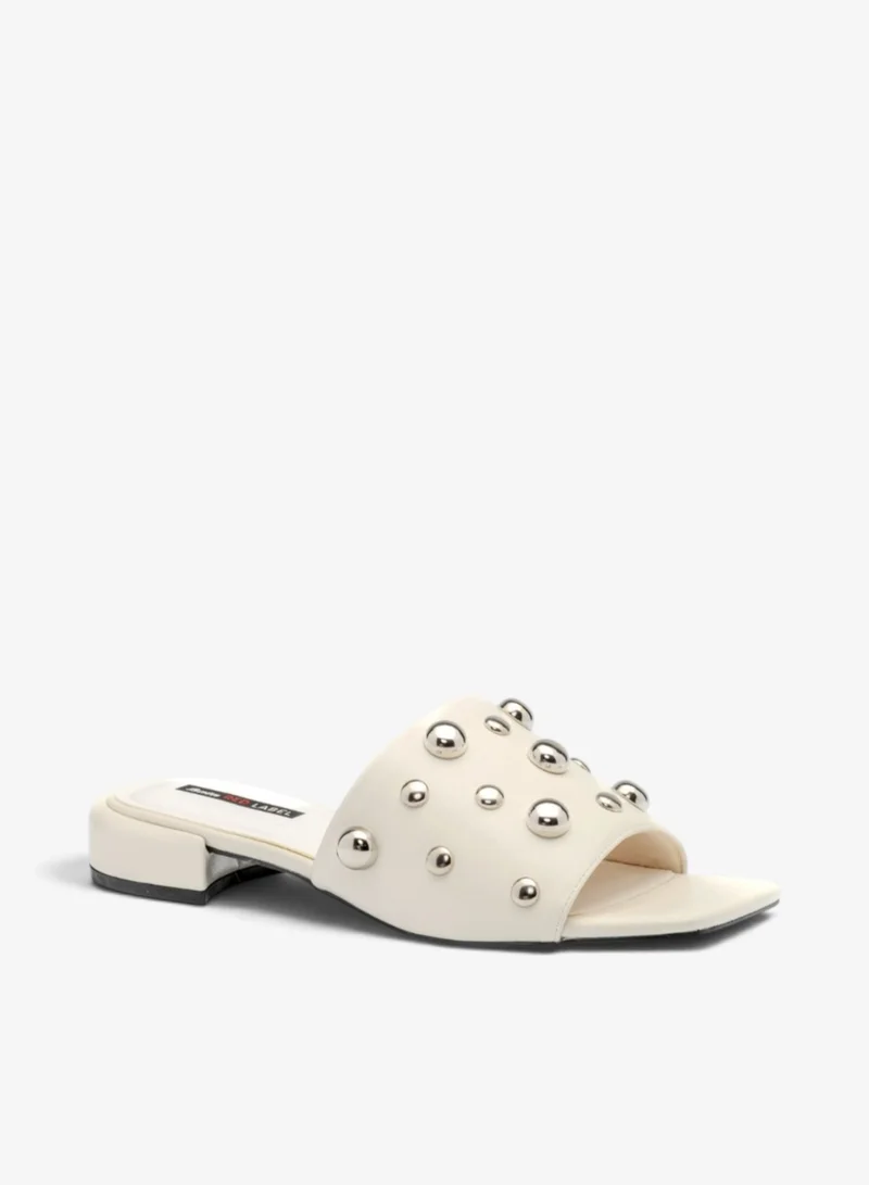 Bata Studded Flat Slide Sandals