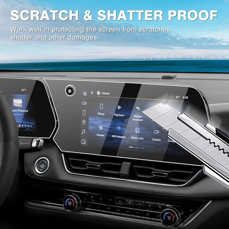 Karltys 【Upgrade 2 Pack Screen Protector for 【No Glare u0026 Fingerprint】 Tempered Glass 2026 2025 Chevy Equinox 11.3-Inch Navigation u0026 11-Inch Dashboard for Models LT/RS/ACTIV - Image 4