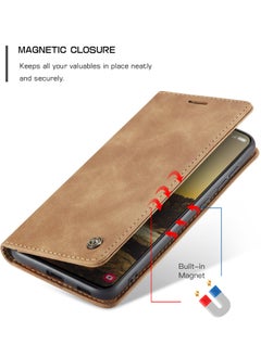 CaseMe For Samsung Galaxy S24 FE Cover, Soft PU Leather Shockproof Mobile Phone Wallet Case, Full Body Protective Flip Cover Magnetic Adsorption Back Cover  - Image 3