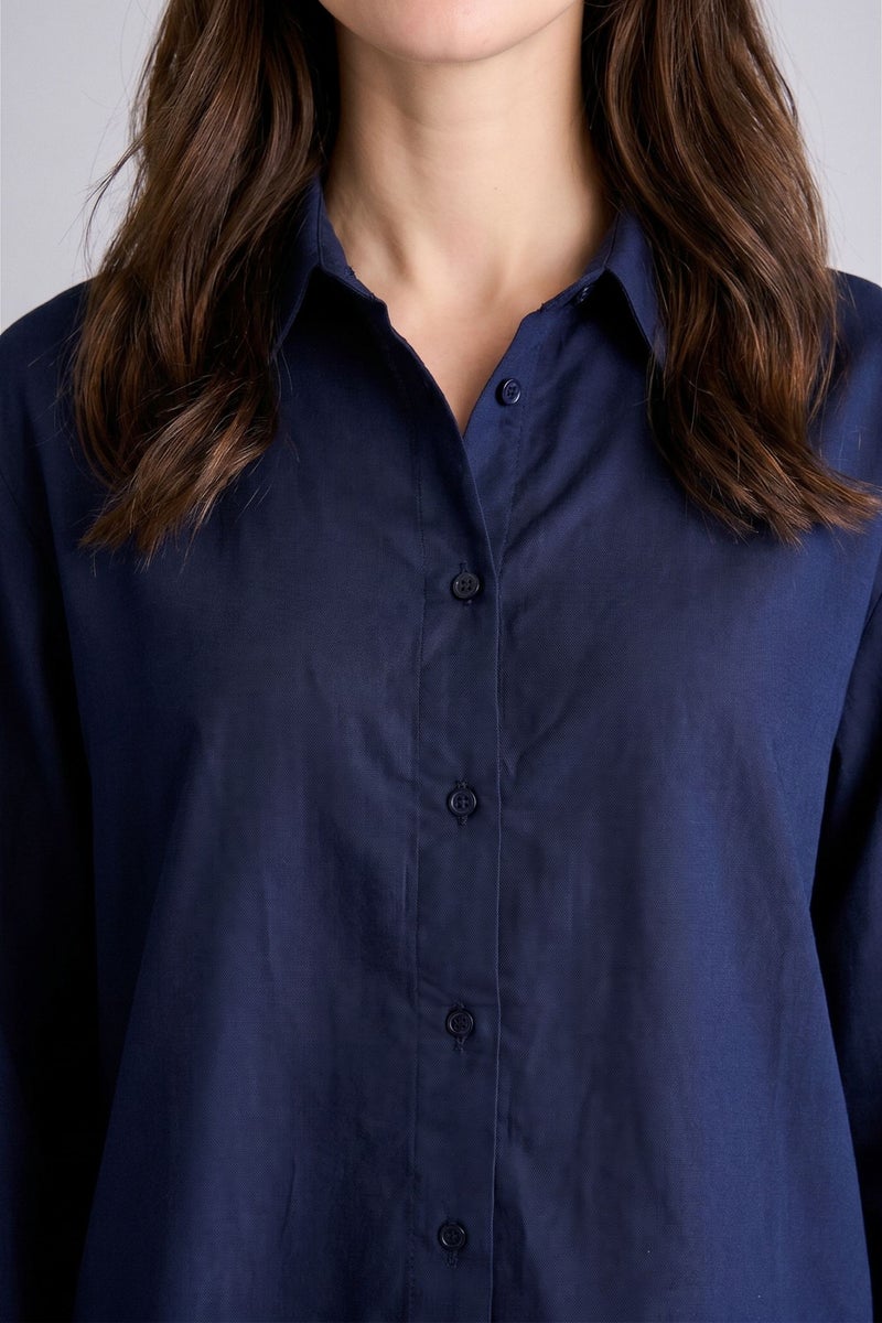 DeFacto Blue Woman Regular Fit Voile Navy Tunic Casual - Image 4