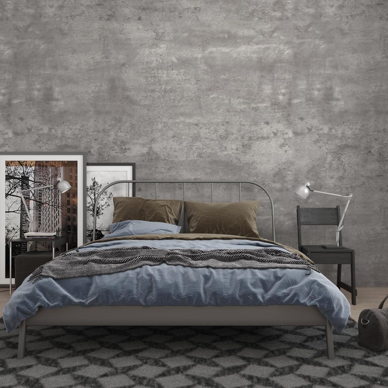 3yecao 16"Ã—118" Light Grey Concrete Wallpaper Peel and Stick 3D Faux Extra Thick Grey Concrete Cement Contact Paper Vinyl Matte Texture Industrial Adhesive Gray Wallpaper for Kitchen Bedroom Bathroom - Image 2