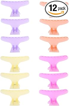 Betued Butterfly Holding Hair Clip Section Hair Claw Clip Hairdressing Tool 12 PiecesSet 2 - Image 1