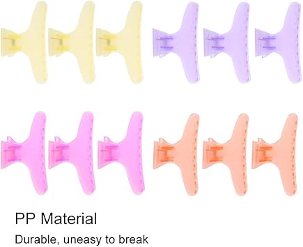 Betued Butterfly Holding Hair Clip Section Hair Claw Clip Hairdressing Tool 12 PiecesSet 2 - Image 3