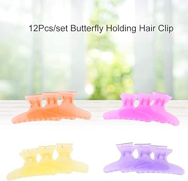 Betued Butterfly Holding Hair Clip Section Hair Claw Clip Hairdressing Tool 12 PiecesSet 2 - Image 4