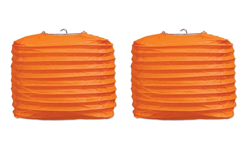 Beistle Square Paper Lanterns 8 Orange