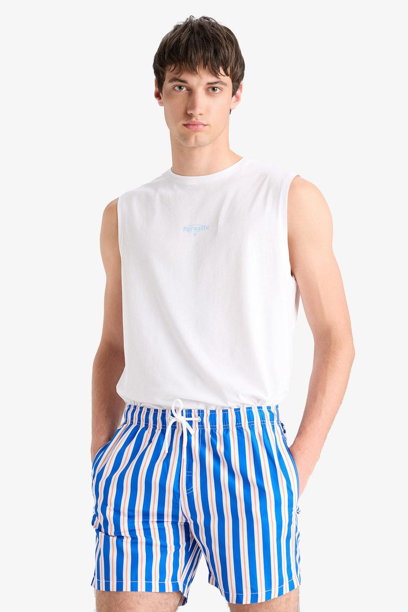 ديفاكتو شورت بحر قصير مخطط ببطانة شبكية - Image 2