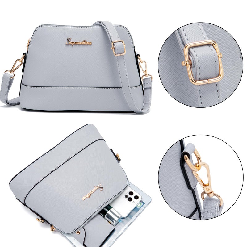 Soperwillton Handbags and Purses for Women Shoulder Tote Bags Top Handle Satchel Purse Set 5pcs - Image 5