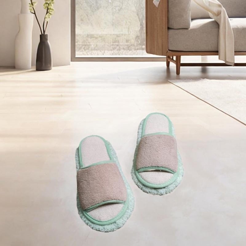 Generic Dusting Slippers for Effortless Home Cleaning, 26.5cm, Khaki Green - Image 2