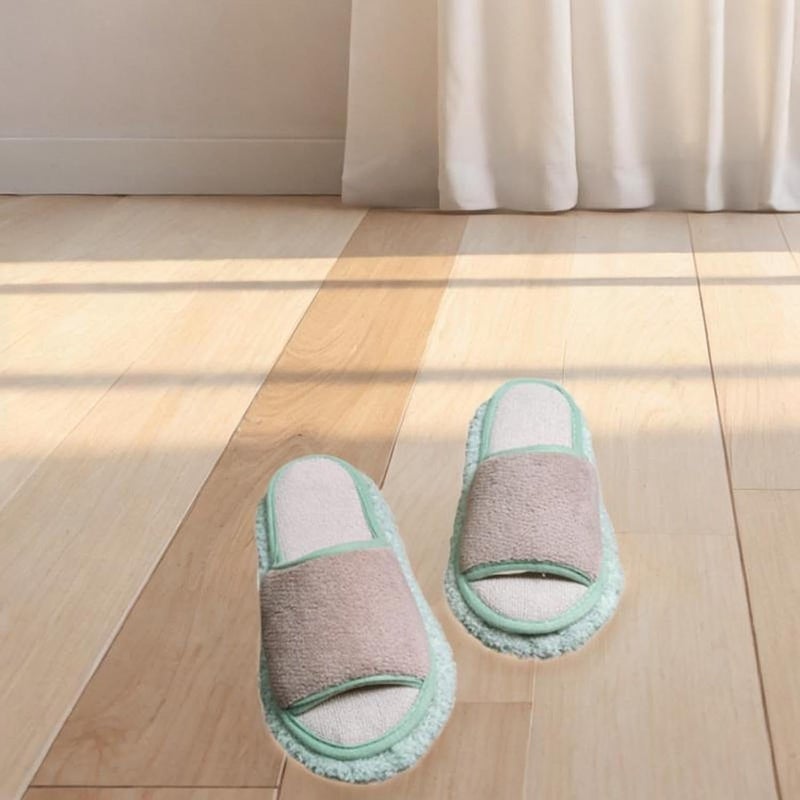 Generic Dusting Slippers for Effortless Home Cleaning, 26.5cm, Khaki Green - Image 5
