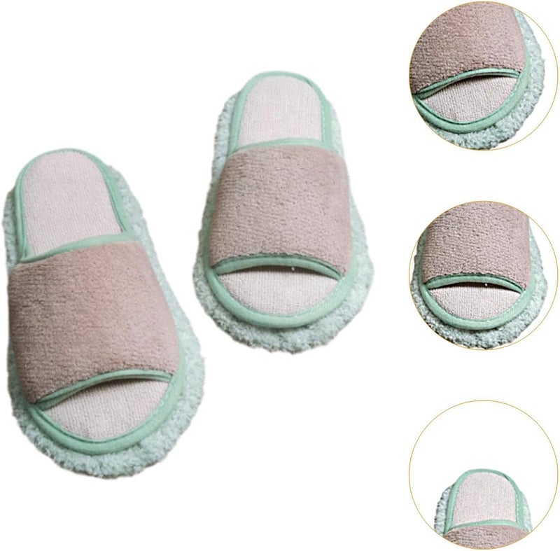 Generic Dusting Slippers for Effortless Home Cleaning, 26.5cm, Khaki Green - Image 4