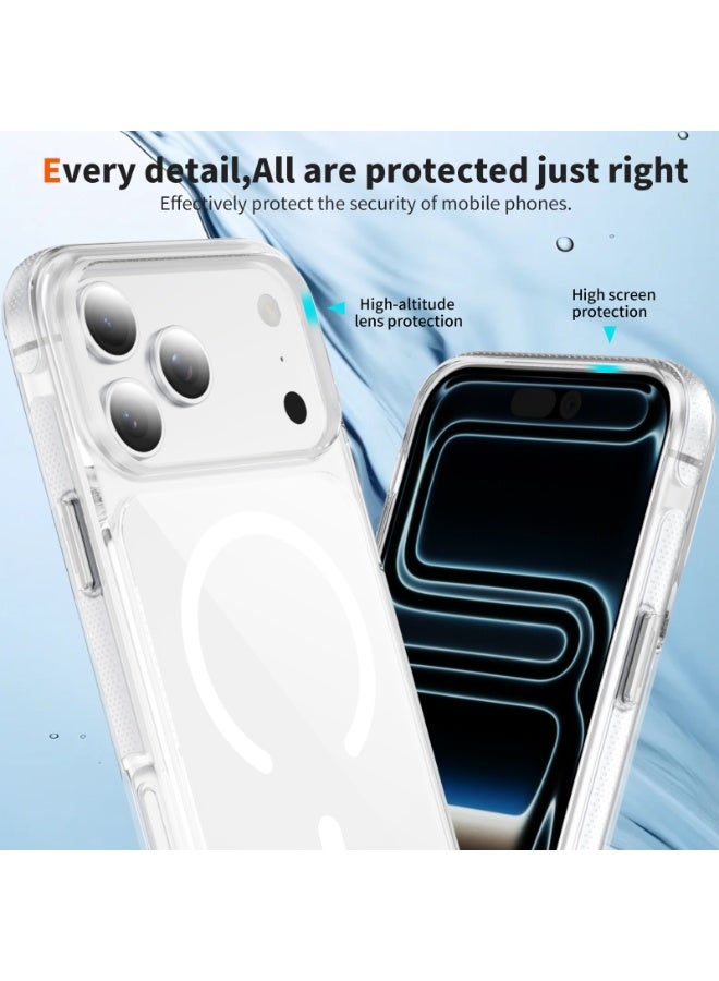 Malaksky For iPhone 17 Pro Max Case, Heavy Duty Shockproof Protection Phone Cases, Anti-Drop, Dual Layer Transparent Protective Cover Compatible with iPhone 17 Pro Max, 6.9 inch, Crystal Clear - Image 2