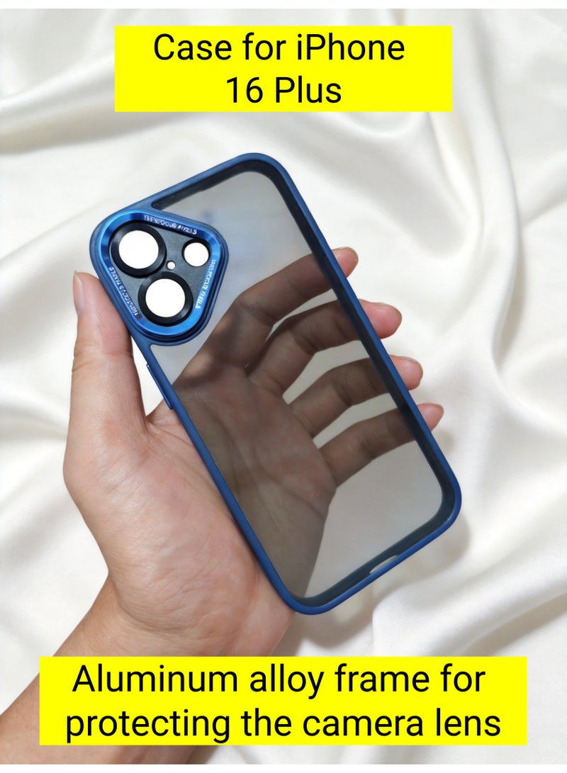 iPhone 16 Plus Transparent Case with Aluminum Camera Lens Protection Frame - Image 1