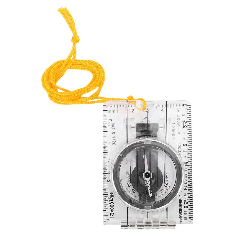 Foldable Map Compass Multifunctional Transparent Acrylic Outdoors Tool for Camping Hiking - Image 1