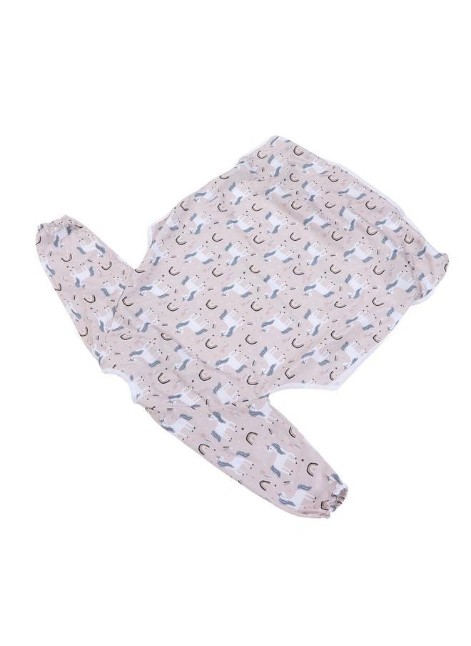 Thoraya - Coverall Baby Feeding Bibs Integrated Waterproof Anti Fouling Polyester Long Sleeve Baby Coverall Bib Horse - Image 1