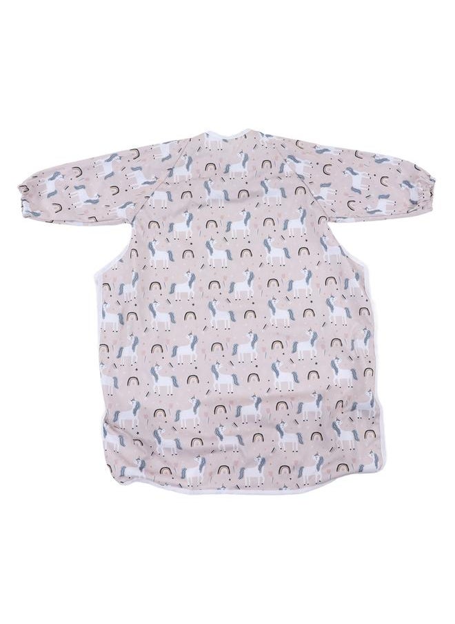 Thoraya - Coverall Baby Feeding Bibs Integrated Waterproof Anti Fouling Polyester Long Sleeve Baby Coverall Bib Horse - Image 1