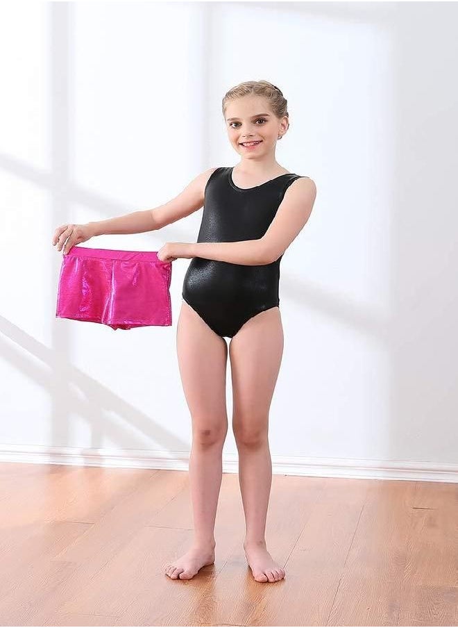 zizi Aosva Little Big Girls' Sparkle Dance Tumbling Athletic Gymnastics Short 2-14Years Rosered  - Image 2