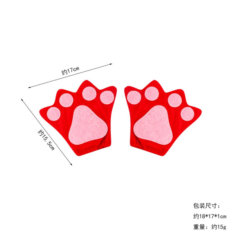 Cosplay Cartoon Claw Mittens red gloves 
