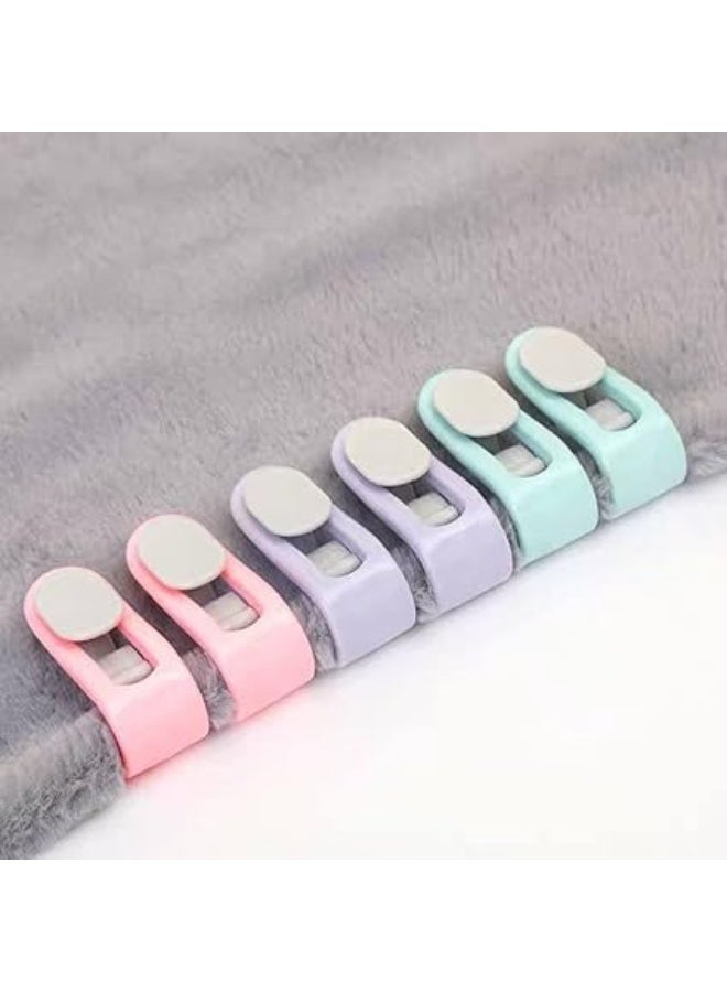 6Pcs Bed Sheet Holder Clips Quilt Fixer Clip No Pins Duvet Gripper Bedding Sheet Fasteners for Blankets Comforter Curtain - Image 1