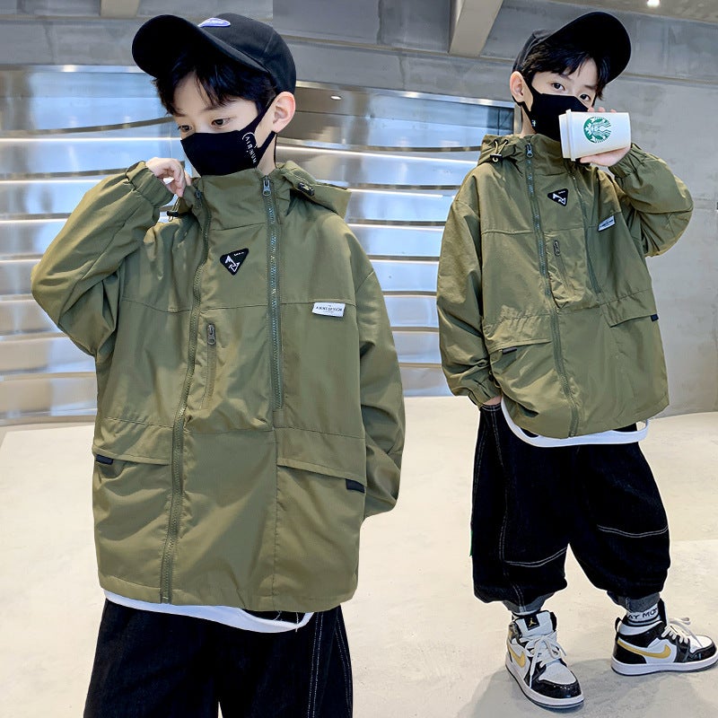 Boys' Jacket Style For Older Children, Spring Jacket For Boys, Trendy Streetwear Top - Image 4