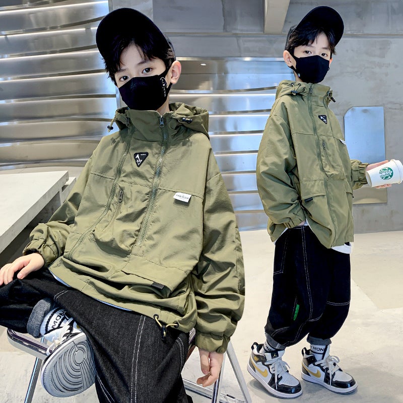 Boys' Jacket Style For Older Children, Spring Jacket For Boys, Trendy Streetwear Top - Image 2