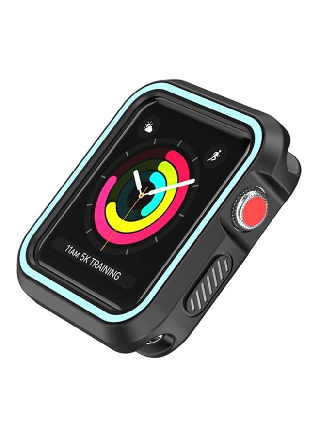 Voberry Rugged Armor Bumper Protective Case Cover For Apple Watch Series 1/2/3 42mm Black/Blue - Image 4