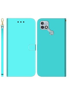 HuHa Case Cover For For Infinix Hot 10i / Smart 5 Pro X659B / PR652B / S658E Imitated Mirror Surface Horizontal Flip Leather Phone Case(Mint Green) 