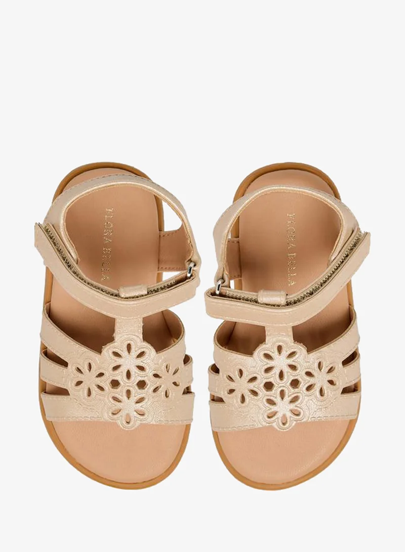Flora Bella By Shoexpress Flora Bella Girls Cutout Design Hook & Loop Sandals