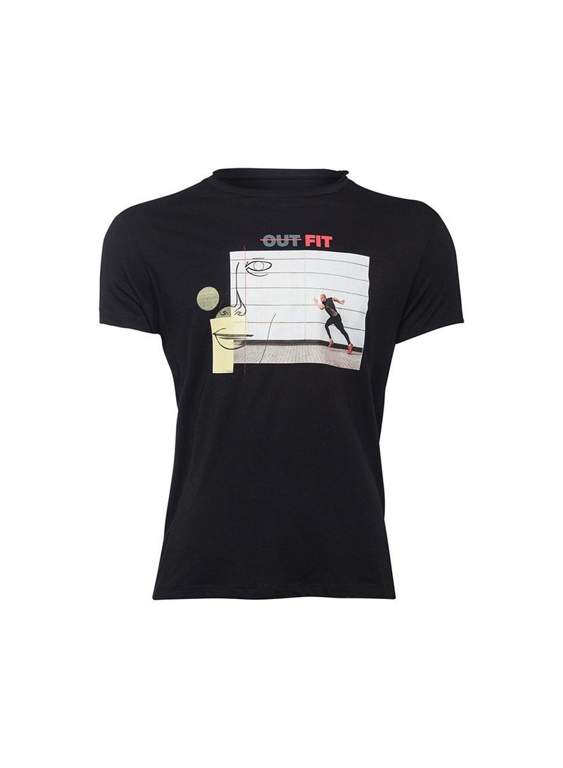 بيج ديزاين طاقم الرقبة تي شيرت مطبوع قطن تصميم مخصص بأحجام مختلفة - Image 1